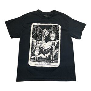 Terrifier Art The Clown "The Lovers" Tarot Card T-Shirt Adult LARGE Black